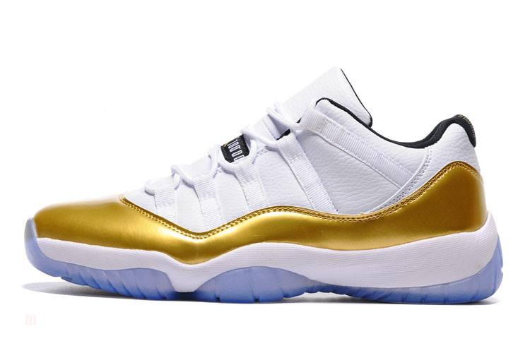 Tenisky Nike Air Jordan 11 Low Closing Ceremony Panske Biele Metal Zlate Čierne Slovensko | SK-RBXFYQ687