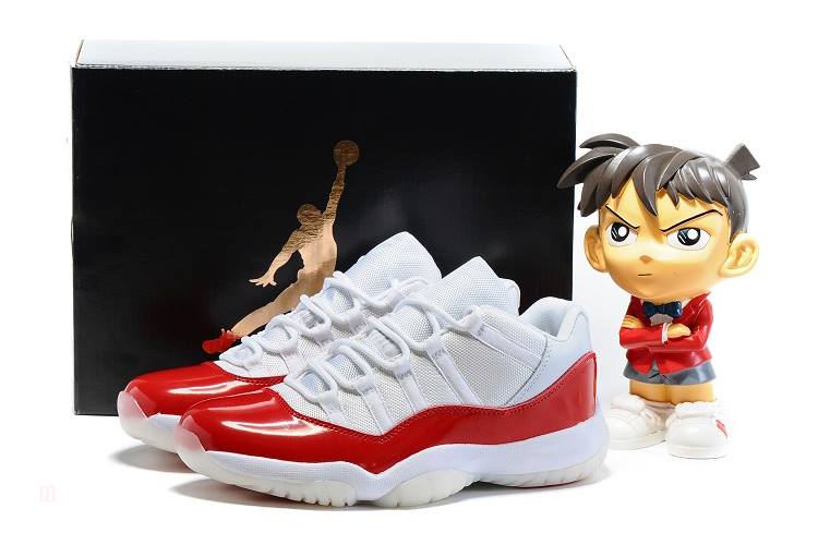 Tenisky Nike Air Jordan 11 Low Damske Biele Červené Čierne Slovensko | SK-BSXFTK804
