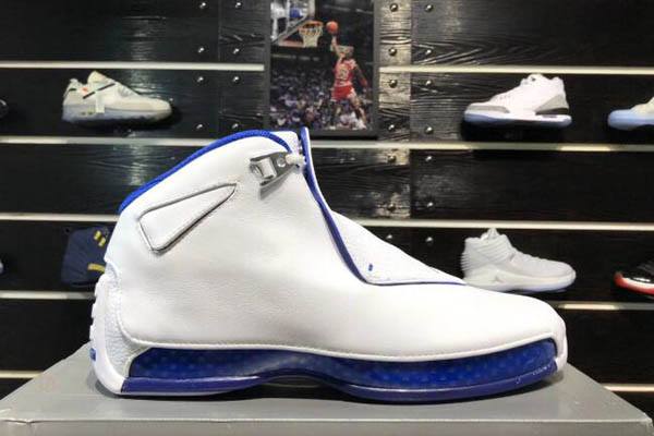 Tenisky Nike Air Jordan 18 Športové Royal Panske Kráľovská Modrá Biele Kráľovská Modrá Biele Metal Strieborne Slovensko | SK-YKXCBU364