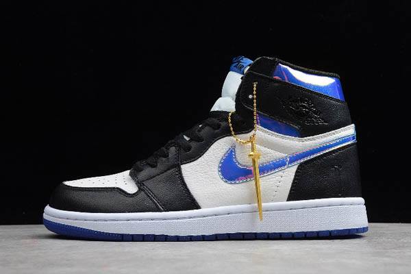 Tenisky Nike Air Jordan 1 High Fragment Design Panske Čierne Biele Kráľovská Modrá Slovensko | SK-IJPGSZ697