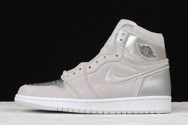 Tenisky Nike Air Jordan 1 High OG Neutralne Panske Siva Biele Metal Strieborne Slovensko | SK-MVKABE047