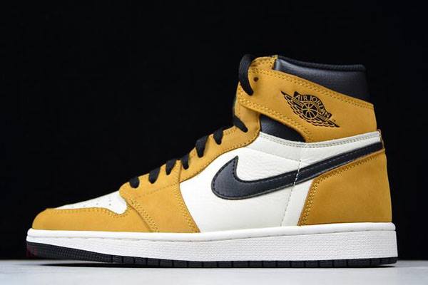 Tenisky Nike Air Jordan 1 High OG Rookie of the Year Panske Zlate Biele Čierne Slovensko | SK-KTDSGZ501