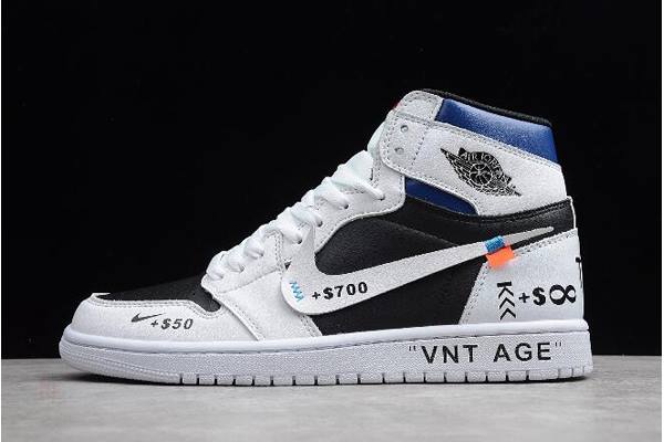 Tenisky Nike Air Jordan 1 High OG VNT AGE Panske Biele Čierne Modre Slovensko | SK-JFYPOG613