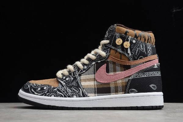 Tenisky Nike Air Jordan 1 High Zoom R2T Panske Čierne Hnede Ruzove Biele Slovensko | SK-WUVIDB983