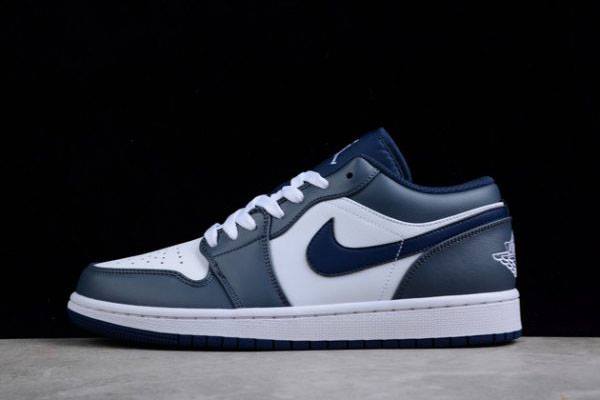 Tenisky Nike Air Jordan 1 Low Ashen Slate Panske Biele Modre Slovensko | SK-GWYHKC254