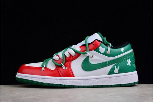Tenisky Nike Air Jordan 1 Low Christmas Panske Biele Zelene Čierne Slovensko | SK-EVOLKF983