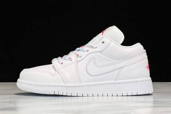 Tenisky Nike Air Jordan 1 Low Damske Biele Ruzove Modre Slovensko | SK-ORXCJA904