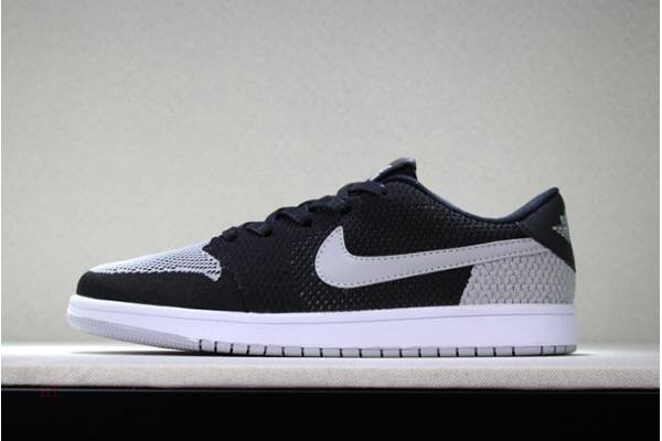 Tenisky Nike Air Jordan 1 Low Flyknit Shadow Panske Siva Čierne Siva Biele Slovensko | SK-JKEZMN294