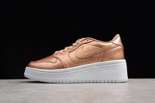 Tenisky Nike Air Jordan 1 Low GS Lifted Damske Metal Červené Hnede Slovensko | SK-IPFOAE983