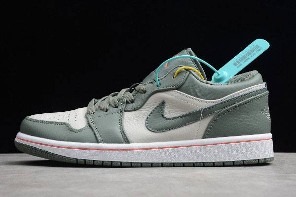 Tenisky Nike Air Jordan 1 Low Military Panske Zelene Biele Červené Béžové Slovensko | SK-NZOXFC385