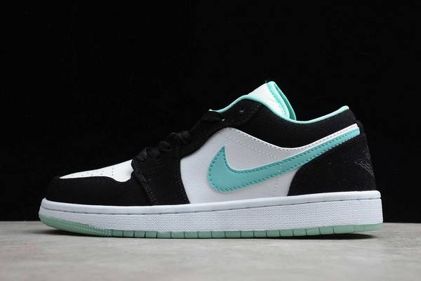 Tenisky Nike Air Jordan 1 Low Panske Biele Čierne Tyrkysové Modre Slovensko | SK-EZAWLF732