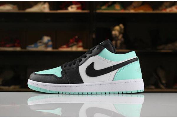 Tenisky Nike Air Jordan 1 Low Panske Biele Tyrkysové Čierne Slovensko | SK-KWBVPE478