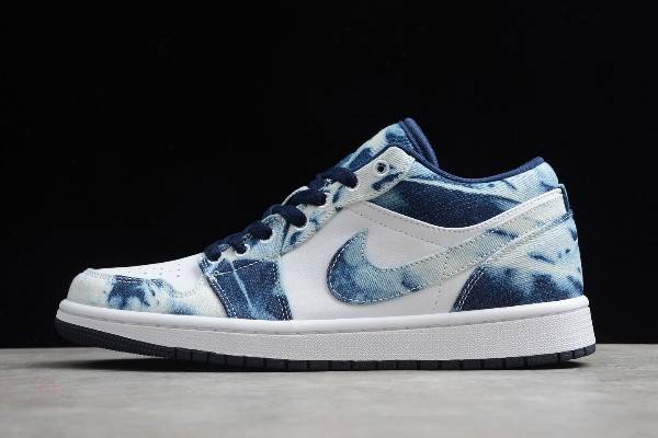 Tenisky Nike Air Jordan 1 Low Panske Biele Čierne Modre Slovensko | SK-MSHOZI358