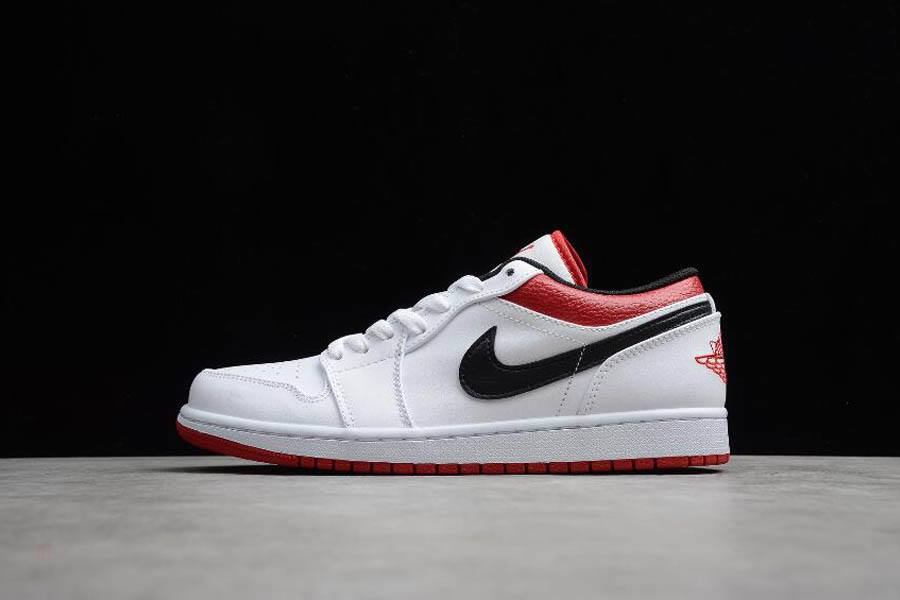 Tenisky Nike Air Jordan 1 Low Panske Biele Červené Slovensko | SK-UVLEON761