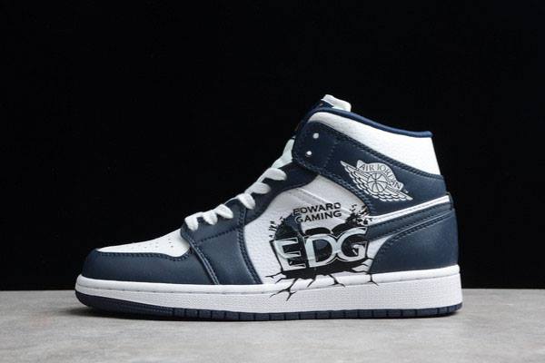 Tenisky Nike Air Jordan 1 Stredne AJ1 EDG Panske Biele Obsidian Metal Zlate Slovensko | SK-BXHUSP172
