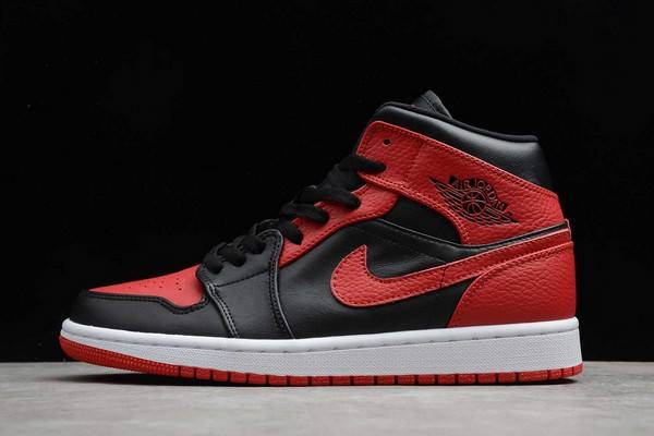 Tenisky Nike Air Jordan 1 Stredne Bred Outlte Panske Čierne Červené Slovensko | SK-BHCWOR702