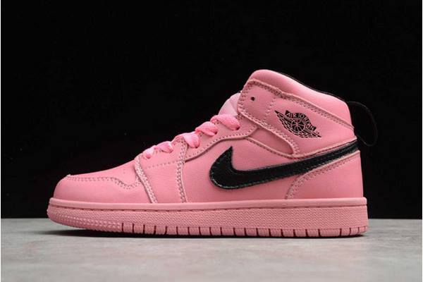 Tenisky Nike Air Jordan 1 Stredne Chlapcenske Ruzove Čierne Slovensko | SK-MBEGSY805