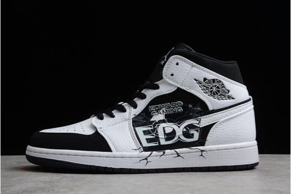 Tenisky Nike Air Jordan 1 Stredne EDG Panske Biele Čierne Slovensko | SK-KIEFSZ468