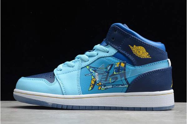 Tenisky Nike Air Jordan 1 Stredne GS Fly Panske Modre Slovensko | SK-AKSHTV401