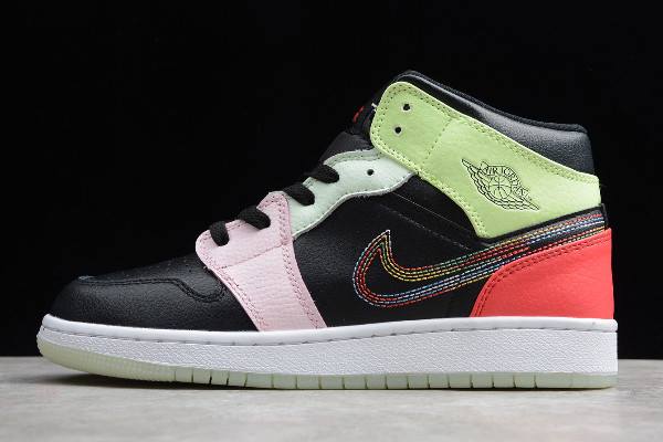 Tenisky Nike Air Jordan 1 Stredne GS Panske Čierne Slovensko | SK-BSZYLJ579
