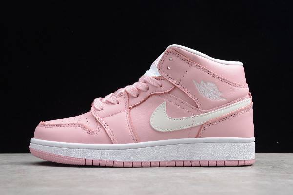 Tenisky Nike Air Jordan 1 Stredne GS Panske Ruzove Siva Biele Slovensko | SK-KVGBHT613