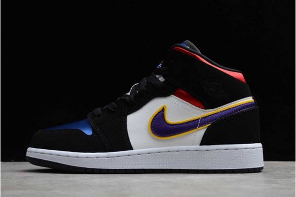 Tenisky Nike Air Jordan 1 Stredne Lakers Top 3 Panske Čierne Slovensko | SK-MVFLSH981