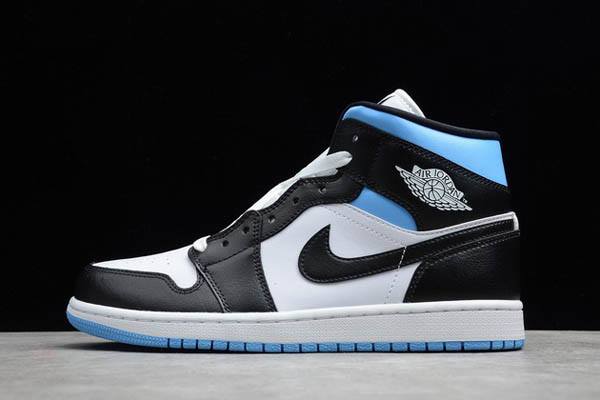 Tenisky Nike Air Jordan 1 Stredne Panske Biele Modre Čierne Slovensko | SK-BWVIOH561