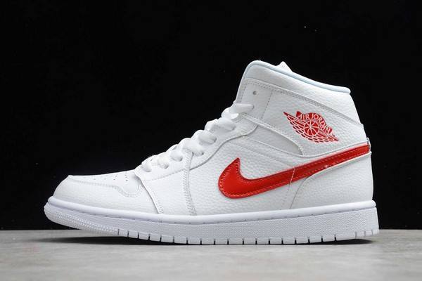 Tenisky Nike Air Jordan 1 Stredne Panske Biele Červené Slovensko | SK-TMVGUZ597