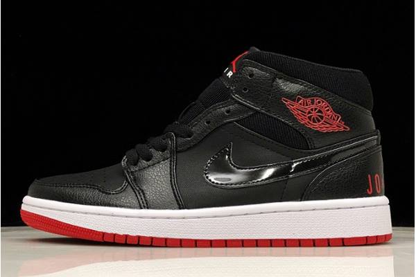Tenisky Nike Air Jordan 1 Stredne Premium Bred Panske Čierne Červené Biele Slovensko | SK-KWBTAR841