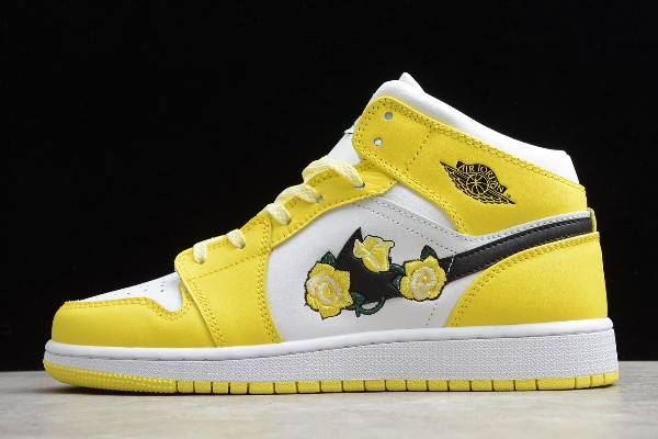 Tenisky Nike Air Jordan 1 Stredne SE GS Dievcenske Ruzove Žlté Slovensko | SK-QRPUSA965
