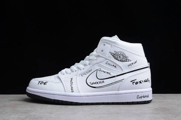 Tenisky Nike Air Jordan 1 Stredne Schematic Panske Biele Čierne Slovensko | SK-HYEOGS391
