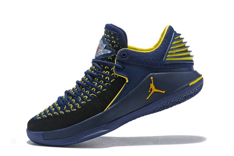 Tenisky Nike Air Jordan 32 Low Michigan PE Panske Námornícka Modrá Žlté Slovensko | SK-FSHNKU507