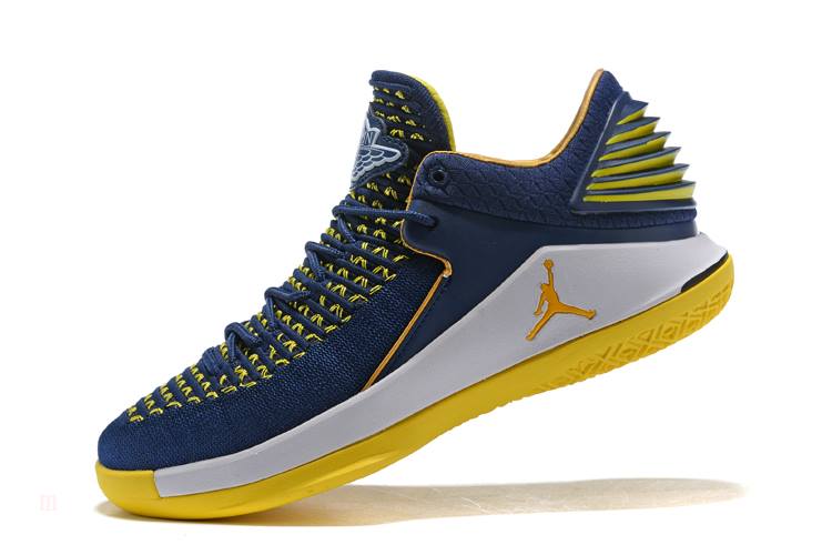 Tenisky Nike Air Jordan 32 Low Panske Námornícka Modrá Biele Žlté Slovensko | SK-BIUSJL954