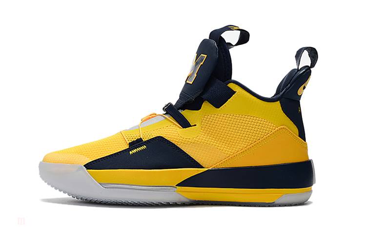 Tenisky Nike Air Jordan 33 Michigan PE Panske Žlté Námornícka Modrá Modre Slovensko | SK-SQGDOZ259
