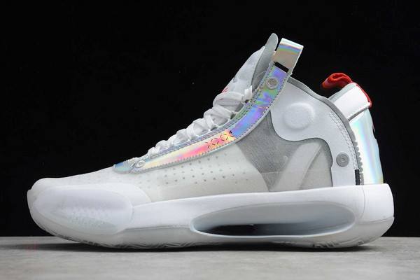 Tenisky Nike Air Jordan 34 PF Unite Panske Biele Metal Strieborne Slovensko | SK-IJZXHA415