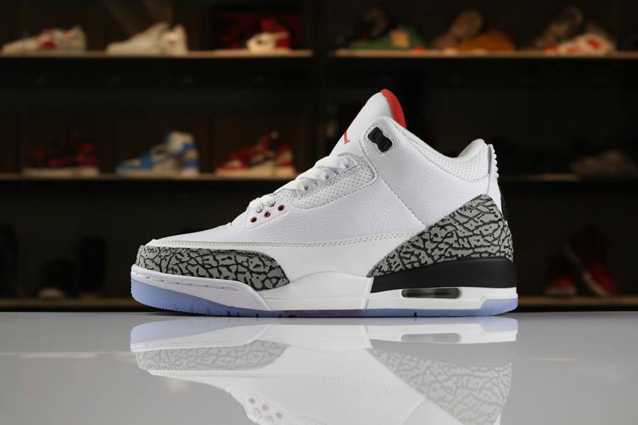Tenisky Nike Air Jordan 3 NRG Free Throw Line Panske Biele Čierne Červené Siva Slovensko | SK-HPQRCJ964