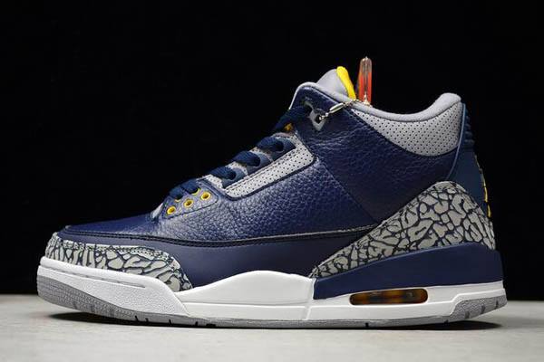 Tenisky Nike Air Jordan 3 Retro Michigan PE Panske Námornícka Modrá Siva Slovensko | SK-EJYDZA260