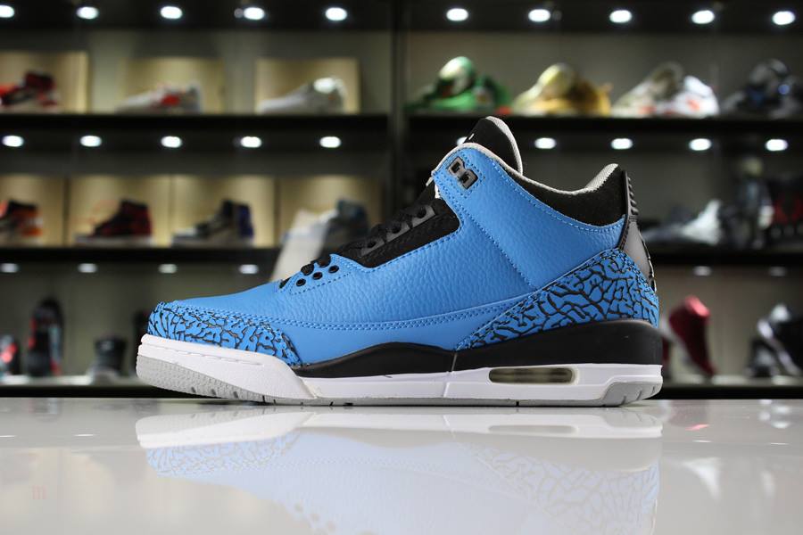 Tenisky Nike Air Jordan 3 Retro Powder Panske Modre Modre Čierne Siva Biele Slovensko | SK-RIFVUO621