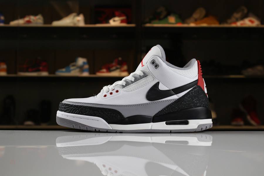 Tenisky Nike Air Jordan 3 Tinker Panske Biele Červené Siva Čierne Slovensko | SK-JFCNLS564