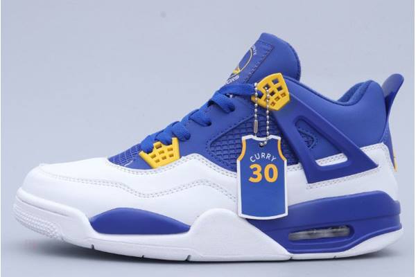 Tenisky Nike Air Jordan 4 Curry Warriors Panske Tmavo Žlté Biele Modre Slovensko | SK-QFDUXY927