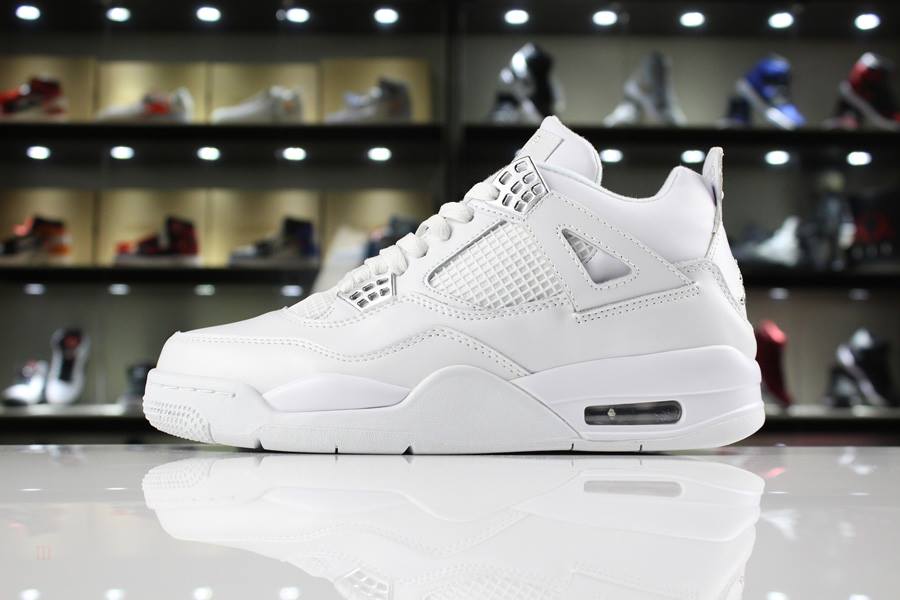 Tenisky Nike Air Jordan 4 IV Pure Money Panske Biele Metal Strieborne Slovensko | SK-KVESAP495