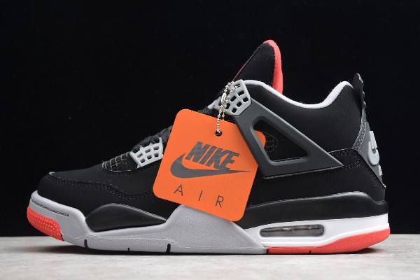 Tenisky Nike Air Jordan 4 Retro OG Bred Panske Čierne Siva Biele Červené Slovensko | SK-JRVXNI238