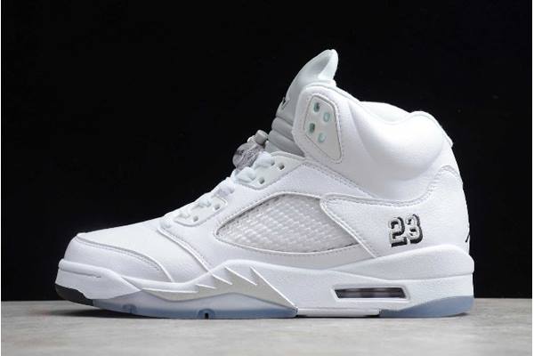 Tenisky Nike Air Jordan 5 Retro Panske Metal Biele Slovensko | SK-NIHKYQ740