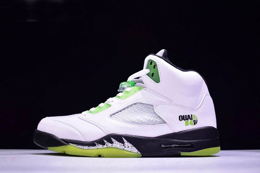 Tenisky Nike Air Jordan 5 Retro Quai 54 Panske Biele Čierne Metal Strieborne Zelene Slovensko | SK-HXVCSZ523