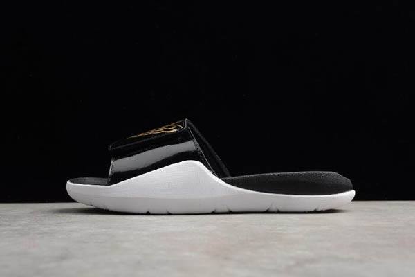 Tenisky Nike Air Jordan Hydro 7 Retro Slapky Panske Čierne Metal Zlate Biele Slovensko | SK-DFOENY352