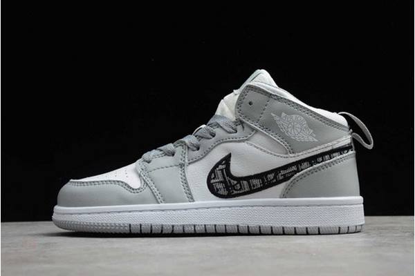 Tenisky Nike Dior x Air Jordan 1 Stredne Chlapcenske Siva Biele Slovensko | SK-FGHMZL048