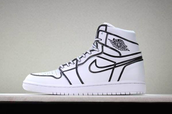 Tenisky Nike Joshua Vides x Air Jordan 1 Comic 3D Pencil Panske Biele Slovensko | SK-AZPKJS654