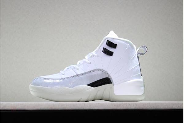 Tenisky Nike Kids Air Jordan 12 Barons Panske Biele Čierne Siva Slovensko | SK-JRAOUD731