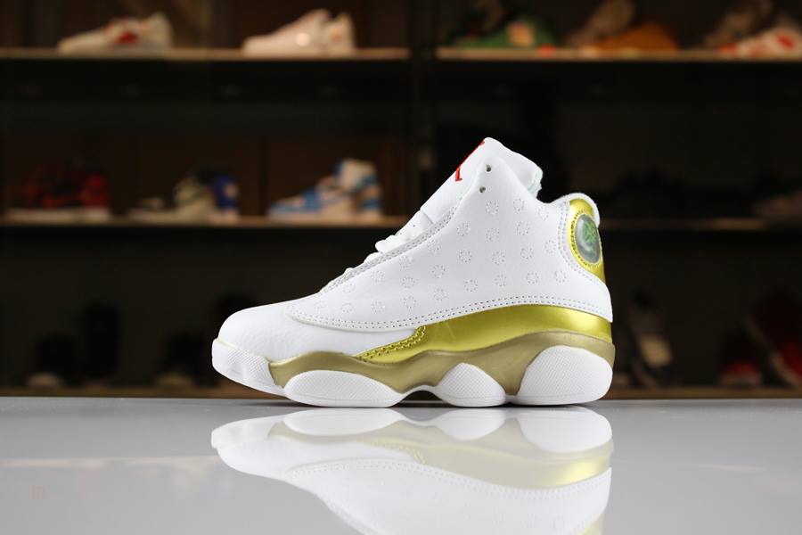 Tenisky Nike Kids Air Jordan 13 DMP Panske Biele Metal Zlate Červené Slovensko | SK-RZIETO641