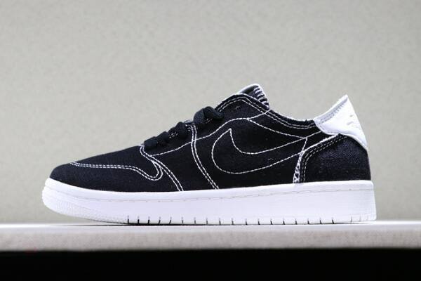 Tenisky Nike Kids Air Jordan 1 Low Panske Čierne Modre Čierne Biele Slovensko | SK-FZSDTM513